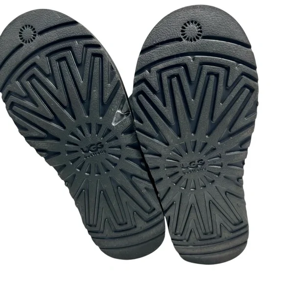 UGG Black Suede Zip Sunshine Tall Boots Sz 6 Shearling Winter Snow Classic 90s - Picture 11 of 14